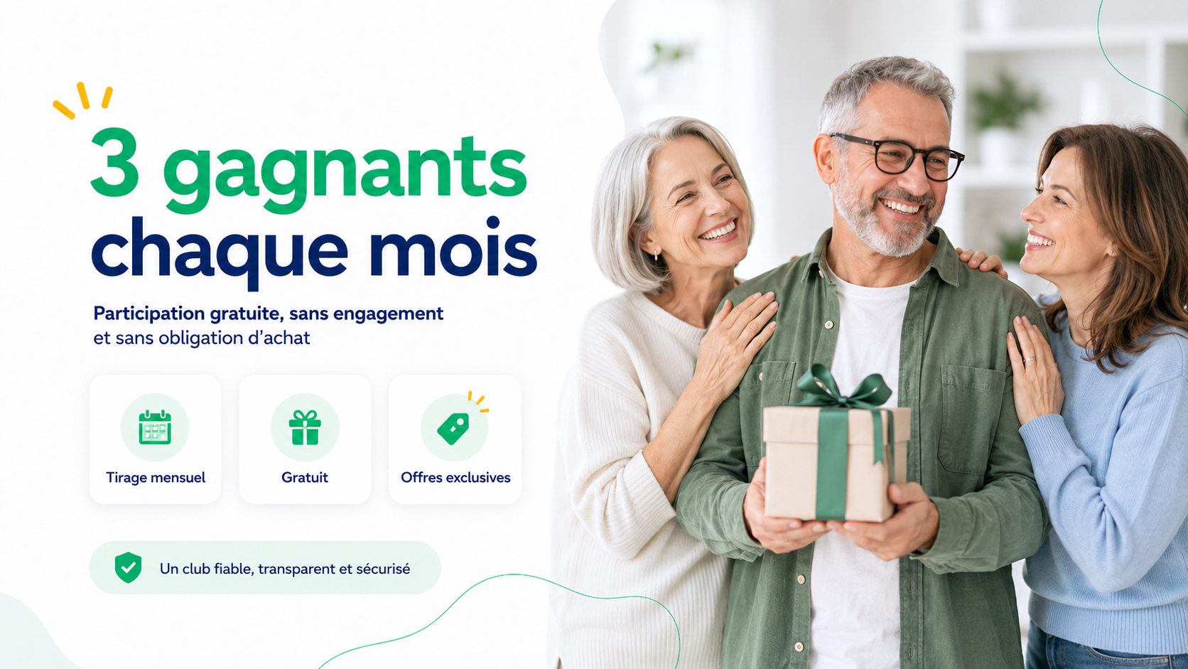 Tirages mensuels 3 gagnants